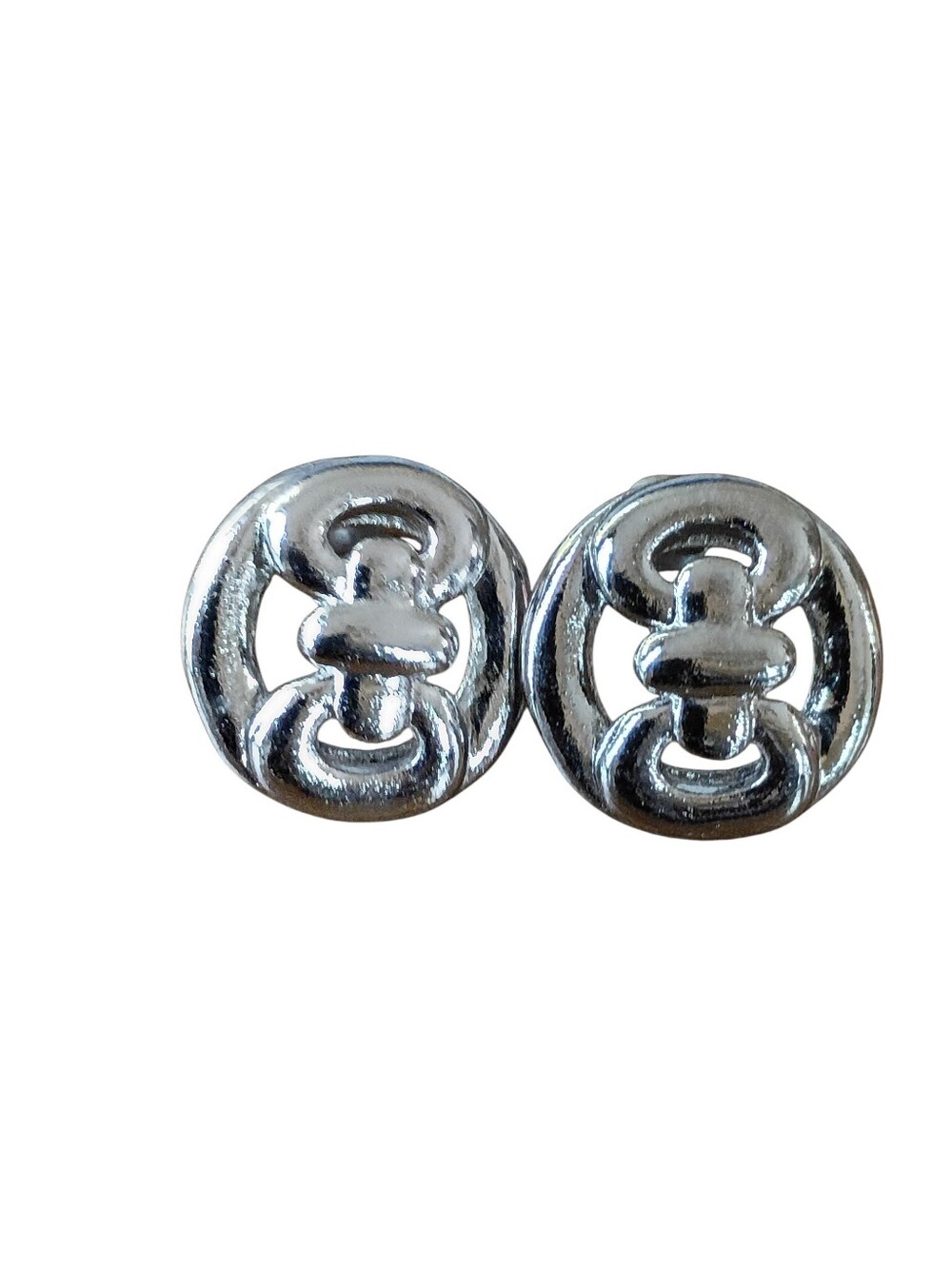 vintage jordache silver stud earrings
